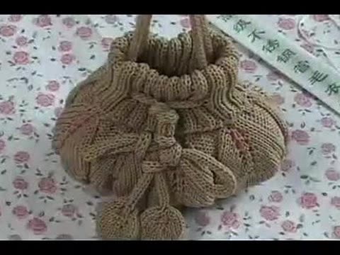 钩针编织包包教程 树叶包的织法