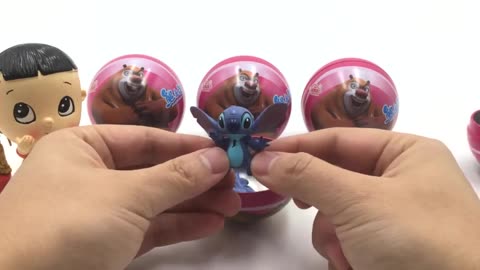 玩具toy 大头儿子拆熊出没熊大奇趣蛋 97 玩具 视频 亲子 游戏!